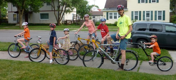 fam-bike2 The whole family ready for a bike ride.