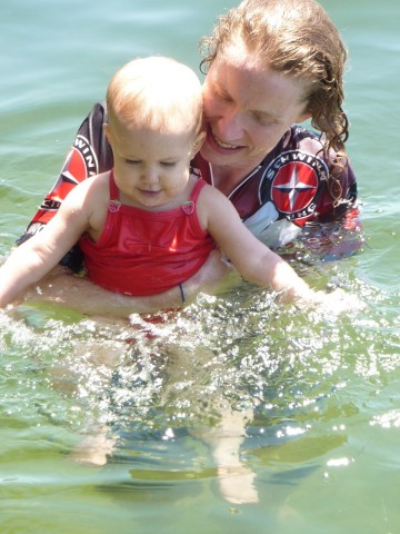 nik jersey lydia Nikole in the water with Lydia