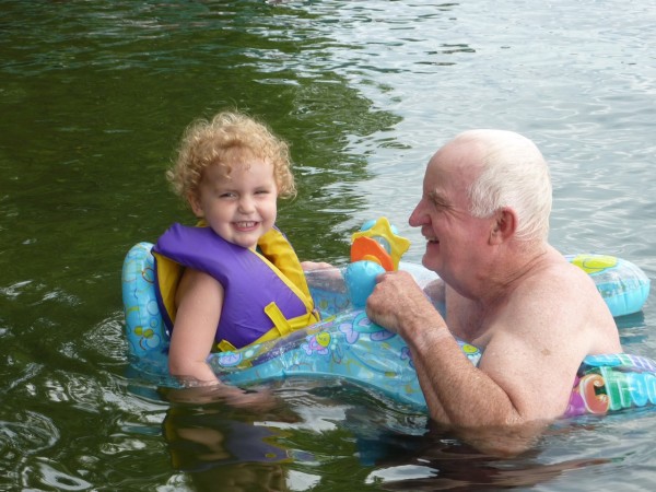 roger beth Roger floating with Beth
