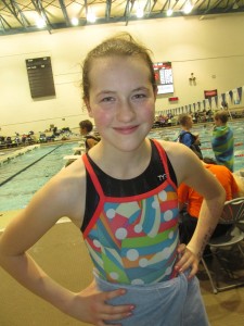 Claire at swim team