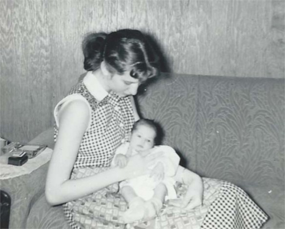 Mary Hale, in Ephrata, Washington, with baby Joie